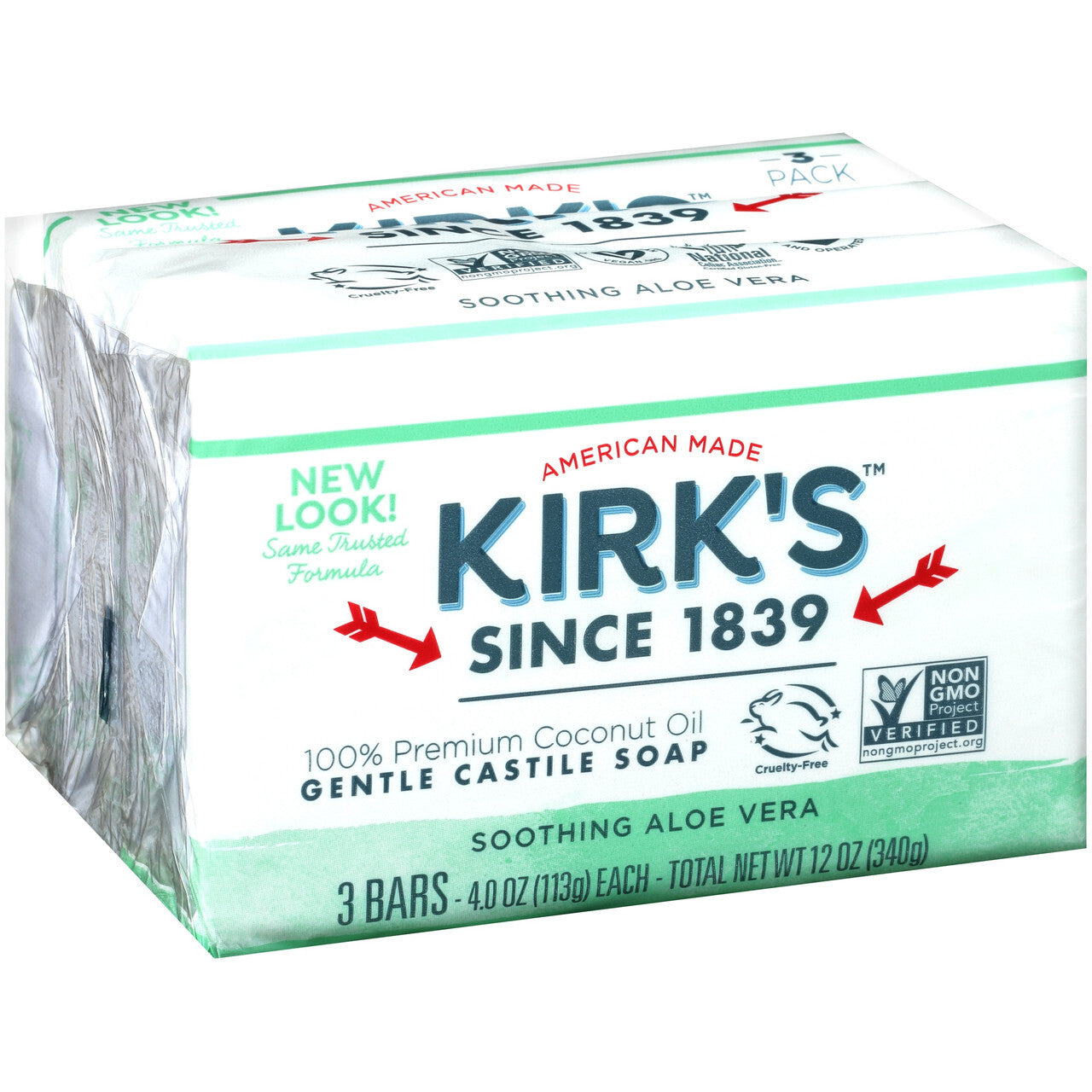 Kirk's Original SAloe Castile Bar (1x3 PACK)