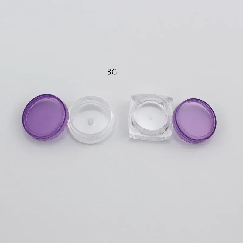 Color: Gold - 15pcs 2g 3g Empty Jars Refillable Mini Plastic Bottle Cosmetic Jar Container Small Round Bottle Little Cream Jar Solid Perfume