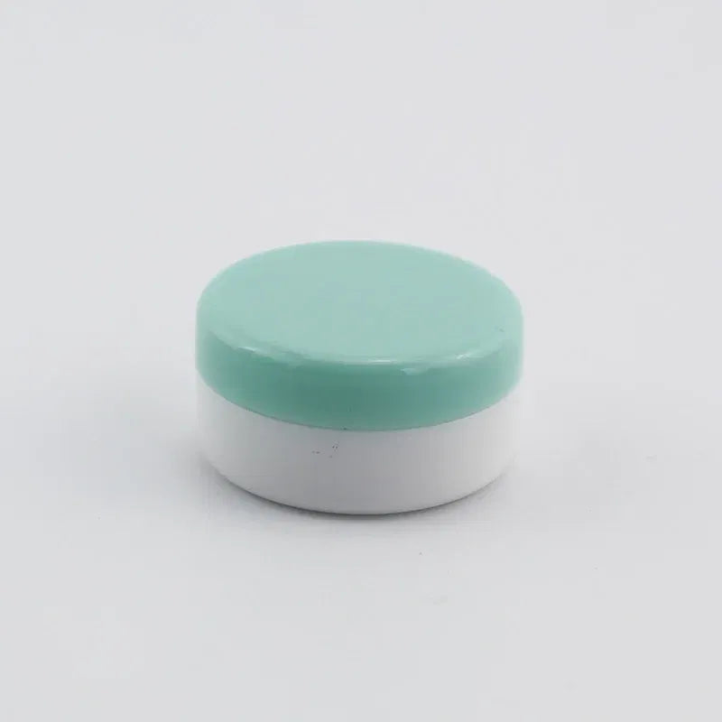 Color: light green - 15pcs 2g 3g Empty Jars Refillable Mini Plastic Bottle Cosmetic Jar Container Small Round Bottle Little Cream Jar Solid Perfume