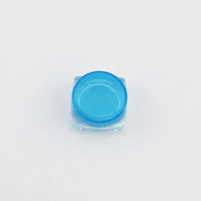 Color: Blue - 15pcs 2g 3g Empty Jars Refillable Mini Plastic Bottle Cosmetic Jar Container Small Round Bottle Little Cream Jar Solid Perfume