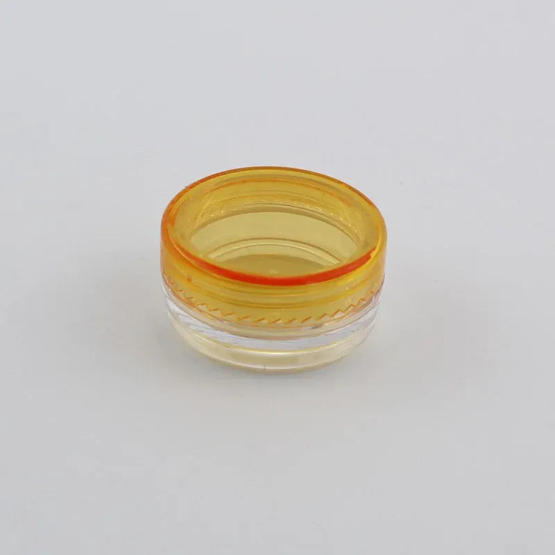 Color: Yellow - 15pcs 2g 3g Empty Jars Refillable Mini Plastic Bottle Cosmetic Jar Container Small Round Bottle Little Cream Jar Solid Perfume