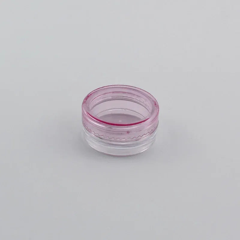 Color: plum - 15pcs 2g 3g Empty Jars Refillable Mini Plastic Bottle Cosmetic Jar Container Small Round Bottle Little Cream Jar Solid Perfume