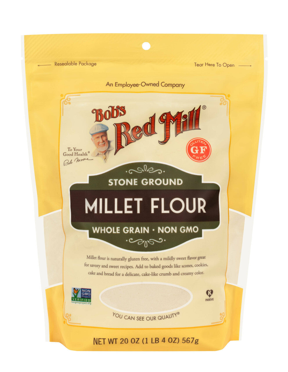 Bobs millet flour gf ( 4 x 20 oz   )