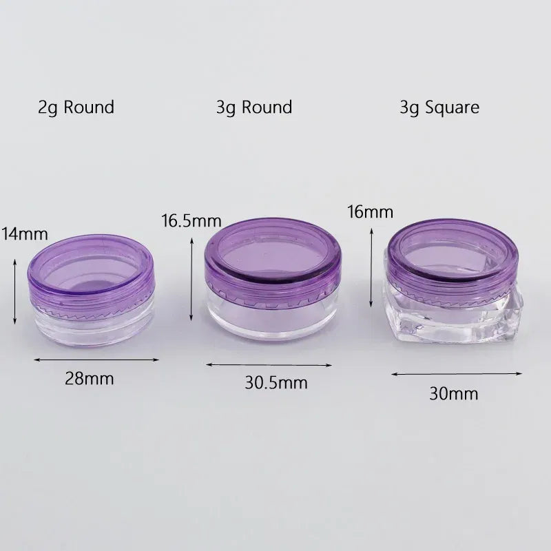 Color: WHITE - 15pcs 2g 3g Empty Jars Refillable Mini Plastic Bottle Cosmetic Jar Container Small Round Bottle Little Cream Jar Solid Perfume