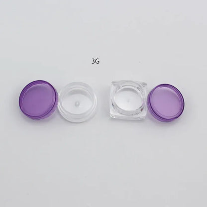 Color: Clear - 15pcs 2g 3g Empty Jars Refillable Mini Plastic Bottle Cosmetic Jar Container Small Round Bottle Little Cream Jar Solid Perfume