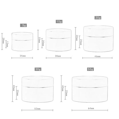 Color: Light Grey, Specifications: 18ml, Ships From: CHINA - 5g /15g/20g/30g/50g Empty Tight Waist Container Empty Travel Pp Facial Cream Jar Cosmetic Plastic Box Cosmetic Refillable Bottle