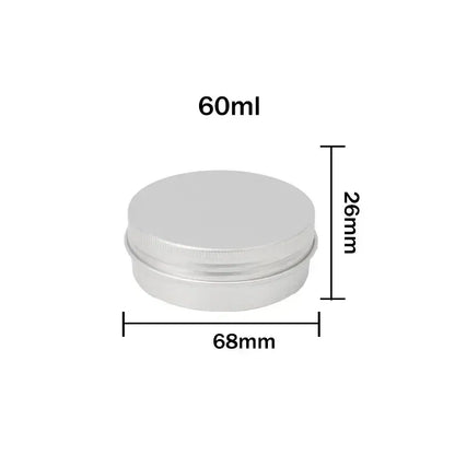 Color: plum, Specifications: 5ml, Material: Plastic - 20pcs 5g - 100g Metal Round Tins Aluminum Empty Silver Cans With Screw Lid Balm Nail Art Makeup Cream Jar Storage Box