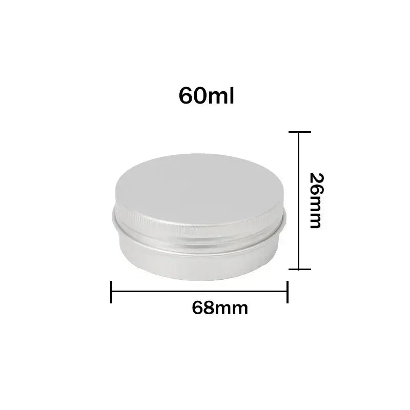 Color: plum, Specifications: 5ml, Material: Plastic - 20pcs 5g - 100g Metal Round Tins Aluminum Empty Silver Cans With Screw Lid Balm Nail Art Makeup Cream Jar Storage Box