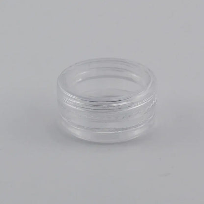Color: Clear - 15pcs 2g 3g Empty Jars Refillable Mini Plastic Bottle Cosmetic Jar Container Small Round Bottle Little Cream Jar Solid Perfume