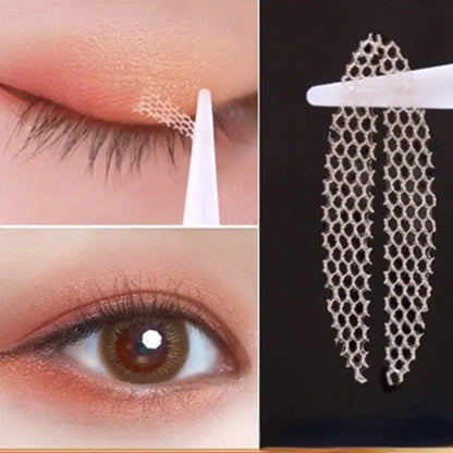 Color: Clear - Clear Beige Stripe Self-adhesive Natural Eye Tape Makeup Tool Invisible Double Fold Eyelid Lace Paste Eyelid Tape Sticker 240pcs