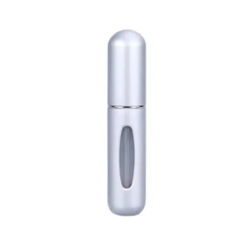Color: light green - Portable Mini Travel High-end Perfume Bottle Base Refill Bottle Straight Charging Small Sample Perfume Aluminum Material