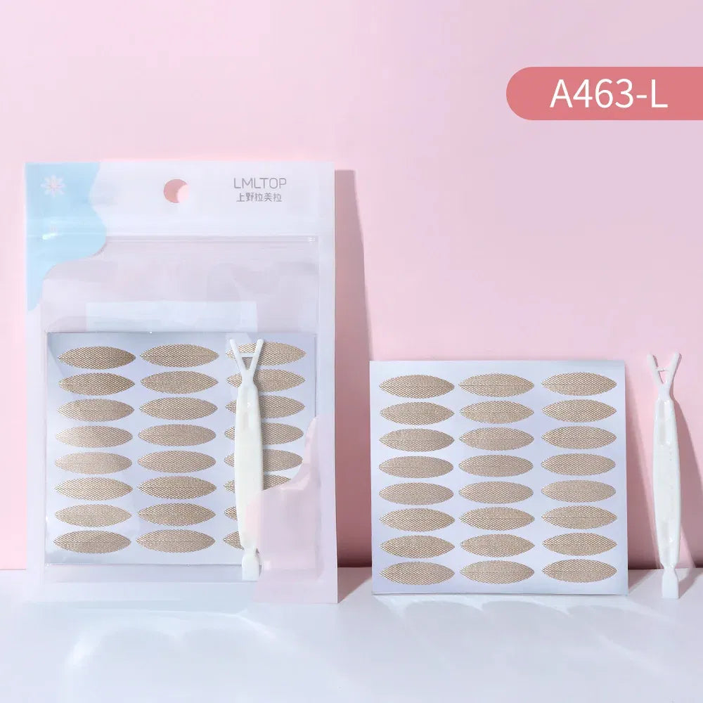 Color: Clear - Clear Beige Stripe Self-adhesive Natural Eye Tape Makeup Tool Invisible Double Fold Eyelid Lace Paste Eyelid Tape Sticker 240pcs