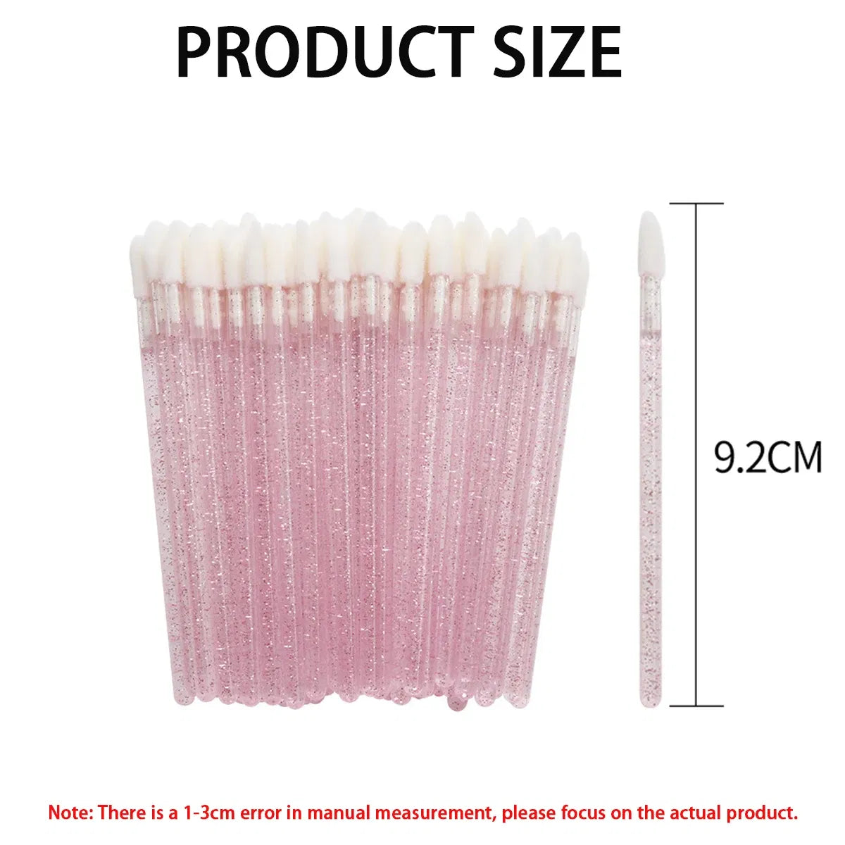 Handle Color: Brown - 100/300PCS Disposable Lip Brush Makeup Brushes Lipstick Applicator Wands Wholesale Eyelashes Extension Tool Beauty Accessories