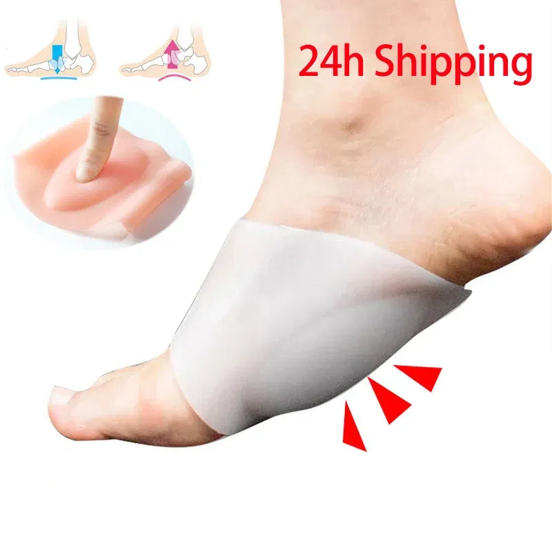 Color: Clear - 2 Pcs Foot Arch Support Flat Foot Insoles For Flat Feet Orthopedic Pad Flat Insole Flat Foot Corrector Plantar Fasciitis Support