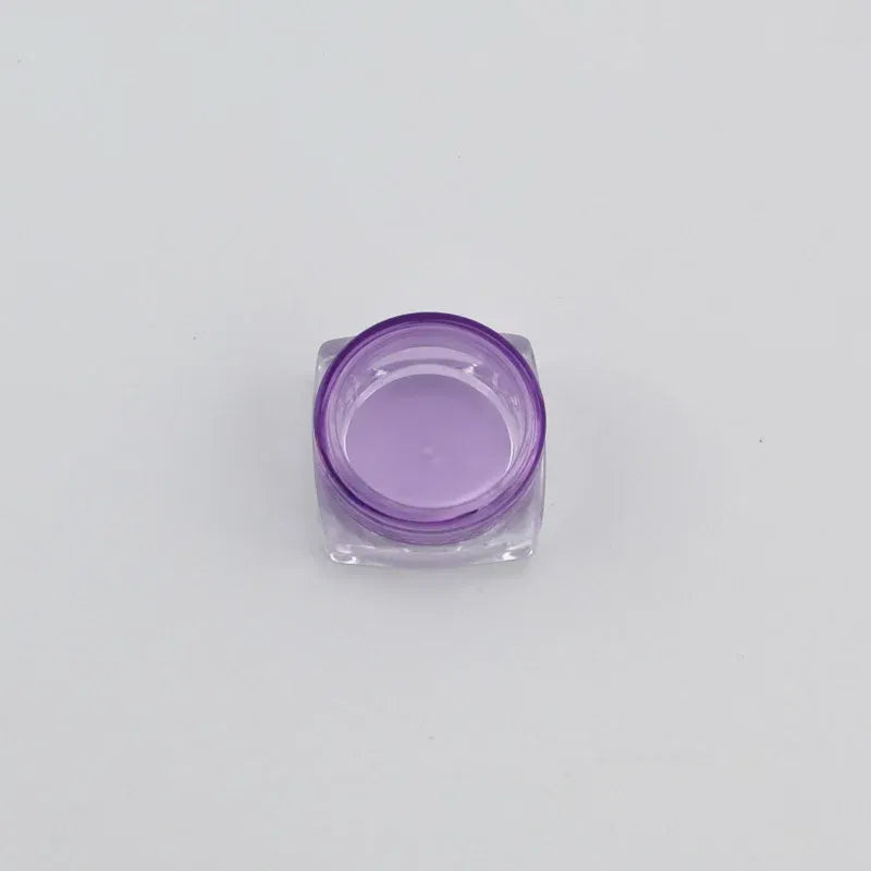 Color: PURPLE - 15pcs 2g 3g Empty Jars Refillable Mini Plastic Bottle Cosmetic Jar Container Small Round Bottle Little Cream Jar Solid Perfume