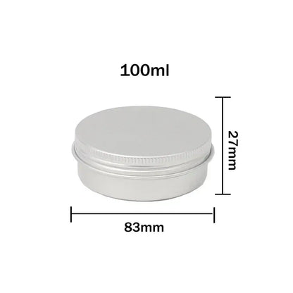 Color: DEEP BLUE, Specifications: 5ml, Material: Plastic - 20pcs 5g - 100g Metal Round Tins Aluminum Empty Silver Cans With Screw Lid Balm Nail Art Makeup Cream Jar Storage Box