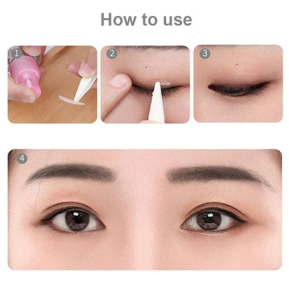 Color: Brushed Brass - Natural Eye-Lift Mesh-Lace Transparent Invisible Self-adhesive Eyelid Tapes Stickers Women Invisible Double-fold Eyelid Stickers